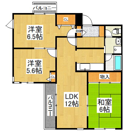 サンスーシー 1階 3LDK 賃貸物件詳細