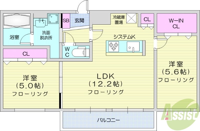 北海道札幌市中央区南十二条西１３ 中島公園駅 2LDK マンション 賃貸物件詳細