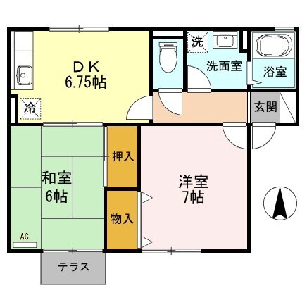 秋田県秋田市楢山太田町 秋田駅 2DK アパート 賃貸物件詳細
