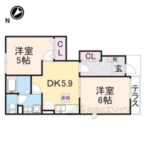 奈良県生駒郡平群町大字下垣内 平群駅 2DK アパート 賃貸物件詳細