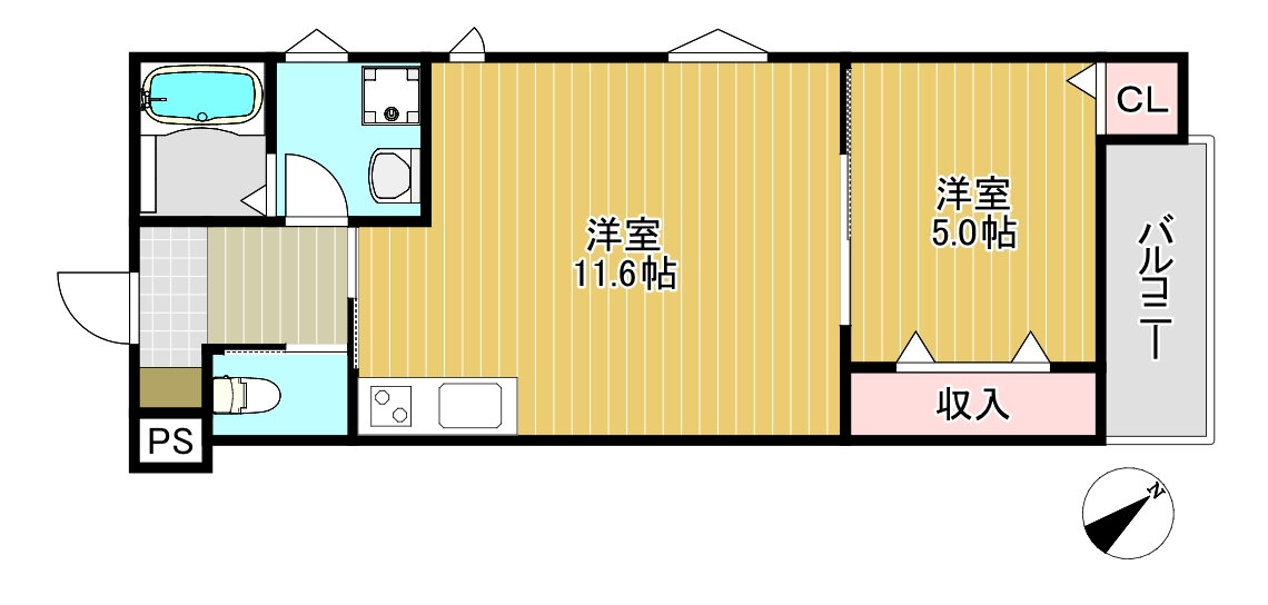 大阪府東大阪市衣摺１ 長瀬駅 1LDK アパート 賃貸物件詳細