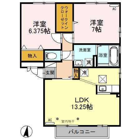 栃木県宇都宮市簗瀬町 宇都宮駅 2LDK アパート 賃貸物件詳細