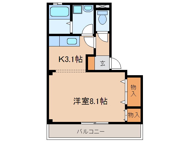 愛知県西尾市駒場町 1K アパート 賃貸物件詳細