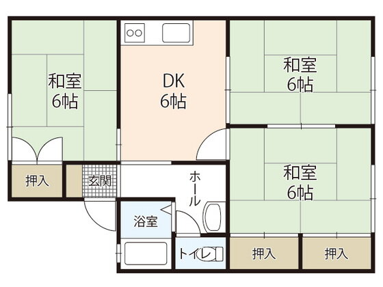 広島県広島市安芸区矢野東４ 矢野駅 3DK アパート 賃貸物件詳細