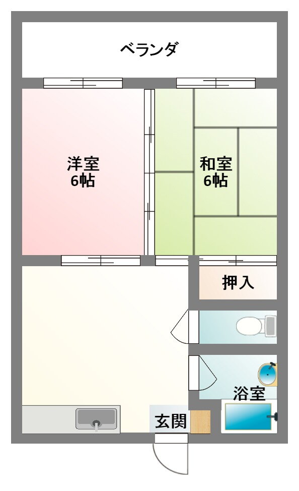 守マンション 4階 2LDK 賃貸物件詳細