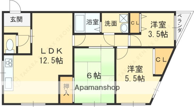 大阪府八尾市美園町１ 久宝寺口駅 3LDK マンション 賃貸物件詳細