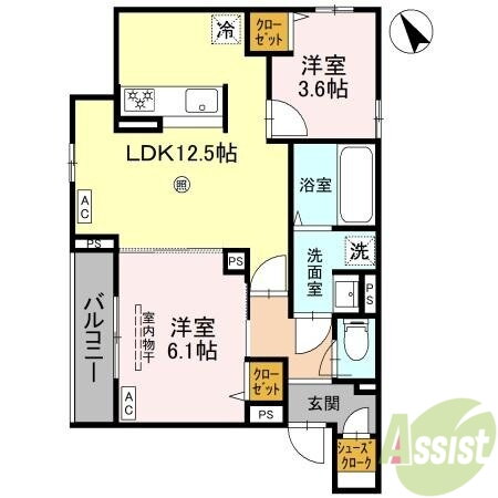 兵庫県西宮市甲子園六石町 甲子園駅 2LDK アパート 賃貸物件詳細
