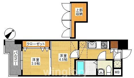 福岡県福岡市博多区住吉４ 博多駅 2K マンション 賃貸物件詳細