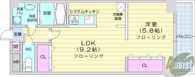 ガーデンロッジ２ 3階 1LDK 賃貸物件詳細