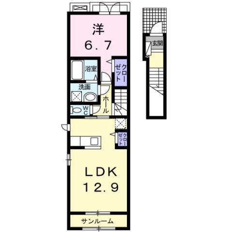 ＳＰＲＯＬＬＹ 2階 1LDK 賃貸物件詳細