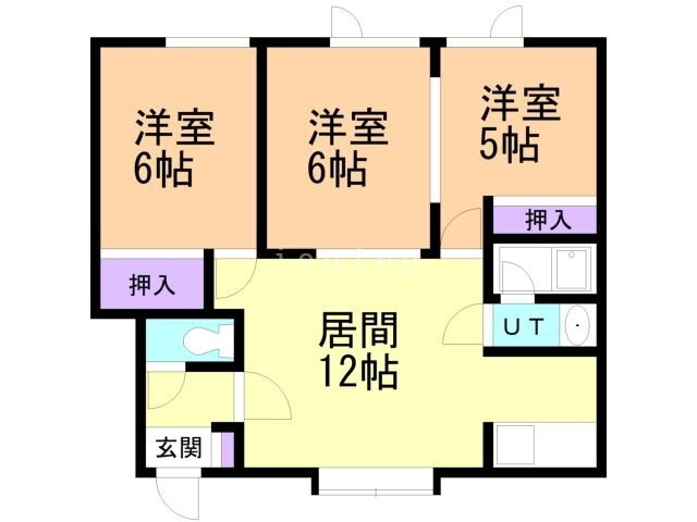 北海道札幌市西区西町南９ 発寒南駅 3LDK アパート 賃貸物件詳細