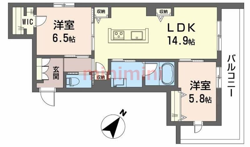 大阪府吹田市岸部中４ 岸辺駅 2LDK マンション 賃貸物件詳細