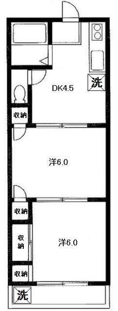 サンハイツ 1階 2DK 賃貸物件詳細