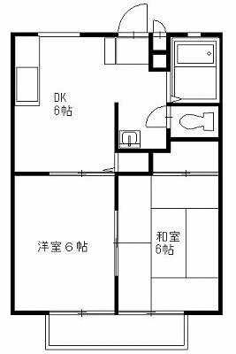 栃木県宇都宮市鶴田町 鶴田駅 2DK アパート 賃貸物件詳細