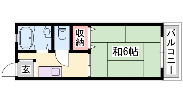 兵庫県姫路市上大野１ 野里駅 1K アパート 賃貸物件詳細