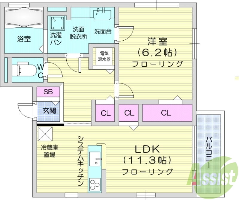 宮城県多賀城市高橋１ 中野栄駅 1LDK アパート 賃貸物件詳細