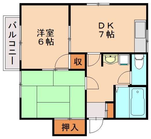 福岡県飯塚市花瀬 飯塚駅 2DK アパート 賃貸物件詳細