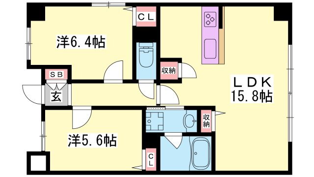 兵庫県姫路市新在家２ 山陽姫路駅 2LDK マンション 賃貸物件詳細