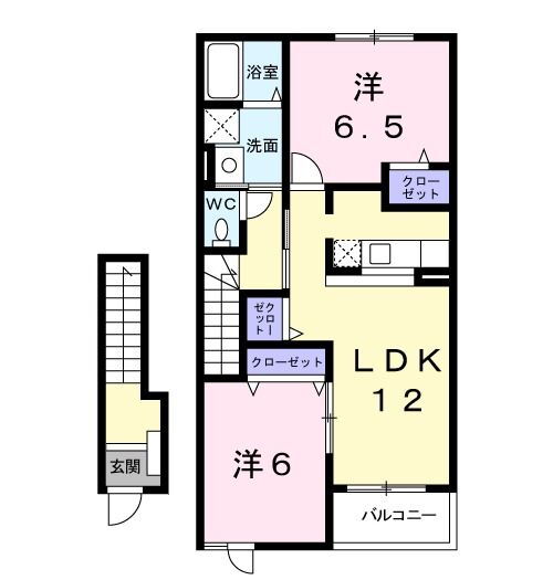 サニーメゾン撫子５０１Ａ 2階 2LDK 賃貸物件詳細