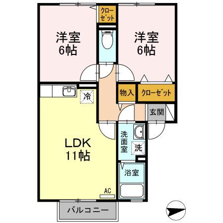 香川県高松市木太町 元山駅 2LDK アパート 賃貸物件詳細