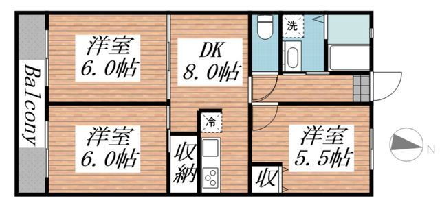 茨城県鹿嶋市大字粟生 鹿島神宮駅 3DK マンション 賃貸物件詳細