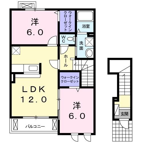 セレンディピティ　Ｉ 2階 2LDK 賃貸物件詳細