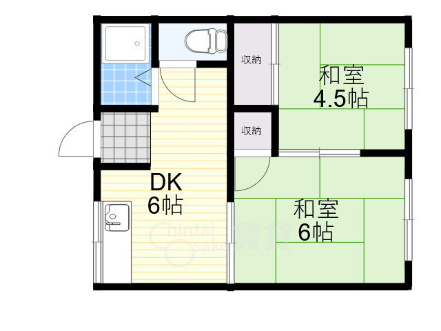 大阪府箕面市桜ケ丘２ 牧落駅 2DK アパート 賃貸物件詳細