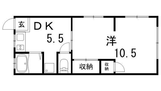 神撫ハイツ 1階 1DK 賃貸物件詳細