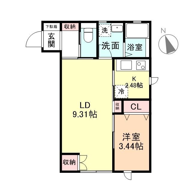 （仮称）魚津市本新町アパート 2階 1LDK 賃貸物件詳細