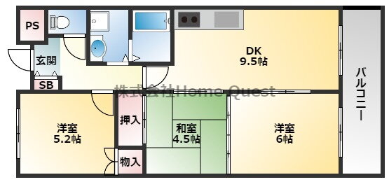 大阪府柏原市国分市場２ 河内国分駅 3DK マンション 賃貸物件詳細