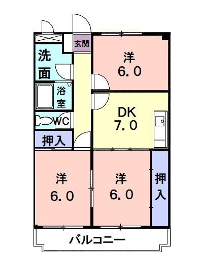 エンゲルベルク 3階 3DK 賃貸物件詳細