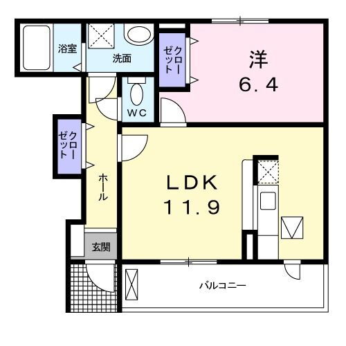 イースト・ヴィラＩＩＩ 1階 1LDK 賃貸物件詳細