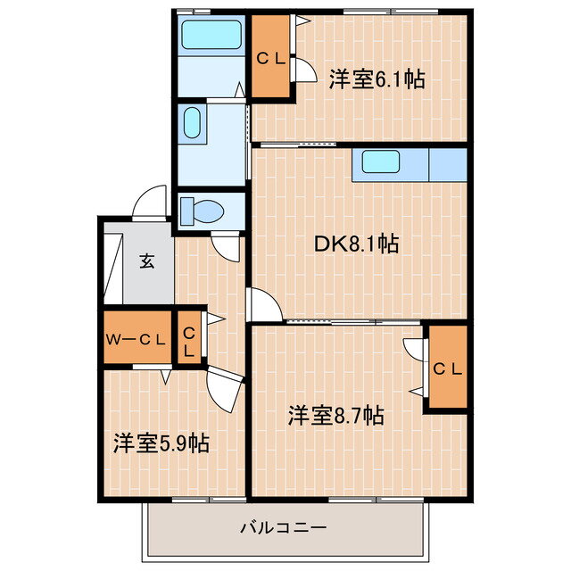 静岡県掛川市大坂 掛川駅 3DK アパート 賃貸物件詳細