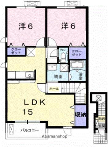 ｂｉｒｔｈｐｌａｃｅ　Ｎ 2階 2LDK 賃貸物件詳細