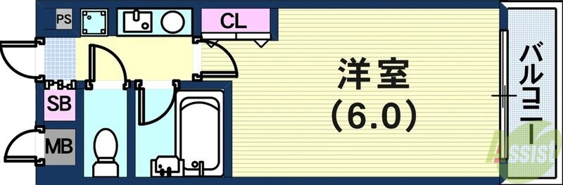 エスリード三宮フラワーロード 5階 1K 賃貸物件詳細