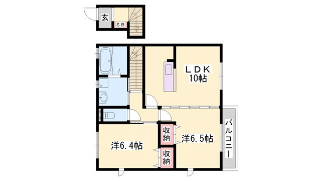 兵庫県加東市多井田 滝駅 2LDK アパート 賃貸物件詳細