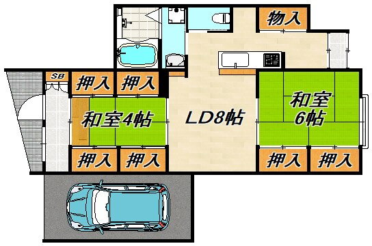 東尻池貸家（３丁目） 2LDK 賃貸物件詳細