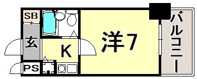 兵庫県神戸市中央区下山手通７ 神戸駅 1K マンション 賃貸物件詳細