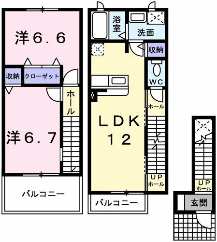 兵庫県揖保郡太子町東南 網干駅 2LDK アパート 賃貸物件詳細