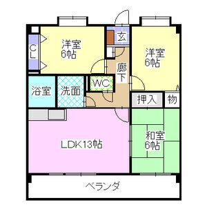 クオリティパレス鶴が沢 3階 3LDK 賃貸物件詳細