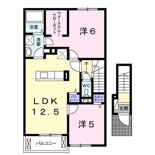 群馬県高崎市吉井町吉井 吉井駅 2LDK アパート 賃貸物件詳細