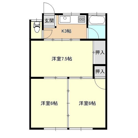 岩手県盛岡市中屋敷町 盛岡駅 3K アパート 賃貸物件詳細