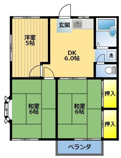 ラセリーヌ 2階 3DK 賃貸物件詳細