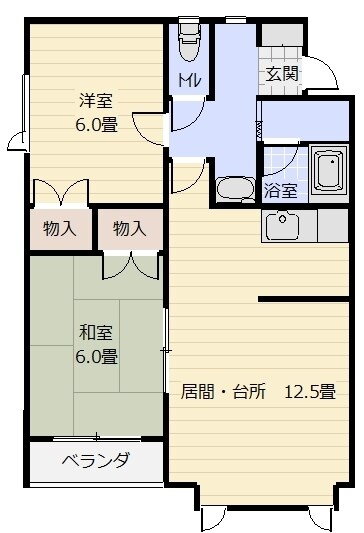 北海道帯広市西十六条南４ 帯広駅 2LDK アパート 賃貸物件詳細