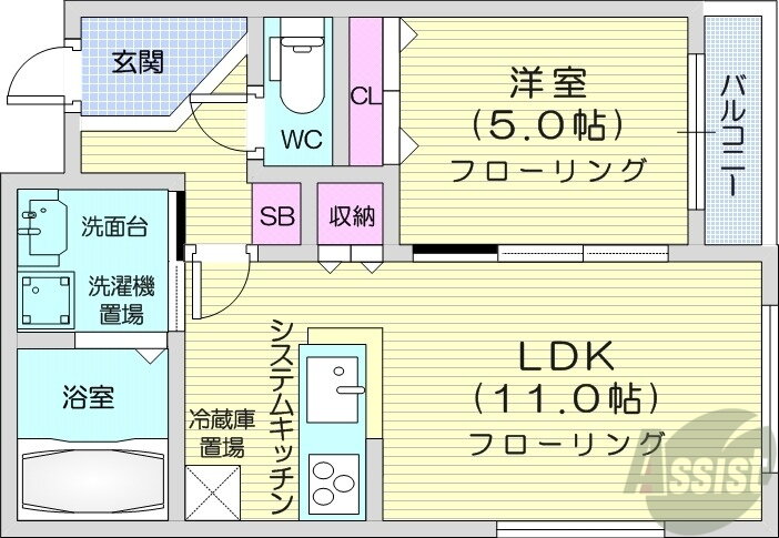 北海道札幌市北区北十二条西１ 北１３条東駅 1LDK マンション 賃貸物件詳細