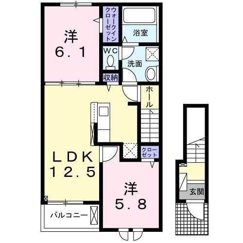 愛知県蒲郡市鹿島町中郷 三河鹿島駅 2LDK アパート 賃貸物件詳細
