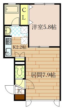 北海道旭川市永山九条５ 南永山駅 1LDK アパート 賃貸物件詳細