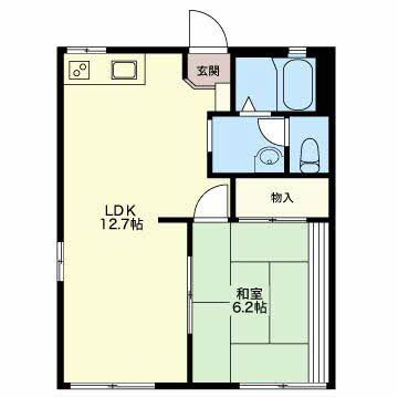 グリーンステージ白山Ｂ 1階 1LDK 賃貸物件詳細