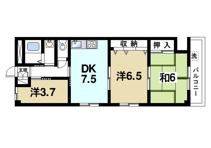 奈良県奈良市横井２ 近鉄奈良駅 3DK マンション 賃貸物件詳細