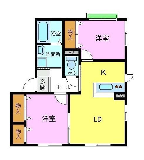 グリーンフィールド 1階 2LDK 賃貸物件詳細